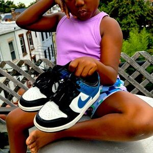 Blue and Black size 12 kids  Nike Dunks.